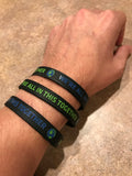 We're All In This Together Bracelet - Black Silicone 4PK