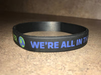 We're All In This Together Bracelet - Black Silicone 4PK